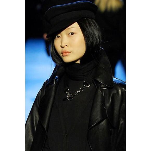 Hermes Black Cashmere Silk Chain D'Ancre Mock Turtleneck Gaultier 2007 Size 42 - Picture 5 of 9